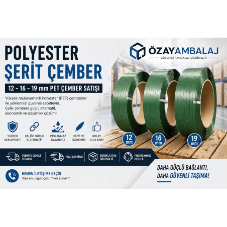 Polyester Şerit Çember 12-16-19 Pet Çember Satışı