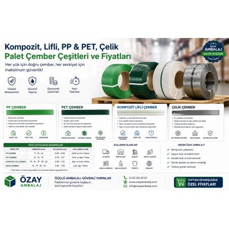 Kompozit lifli PP & PET Çelik Palet Çember Çeşitleri ve Fiyatları